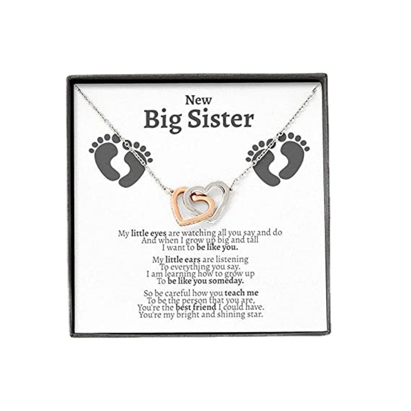 Fashion Double Heart Clavicle Chain Women