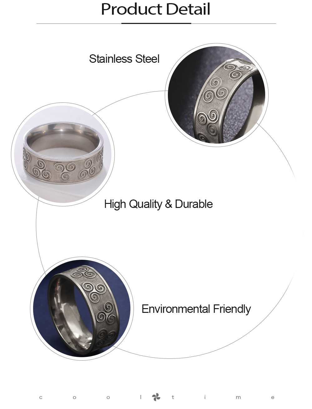 Title 5, Vintage Titanium Steel Corroded Pattern Ring – ...