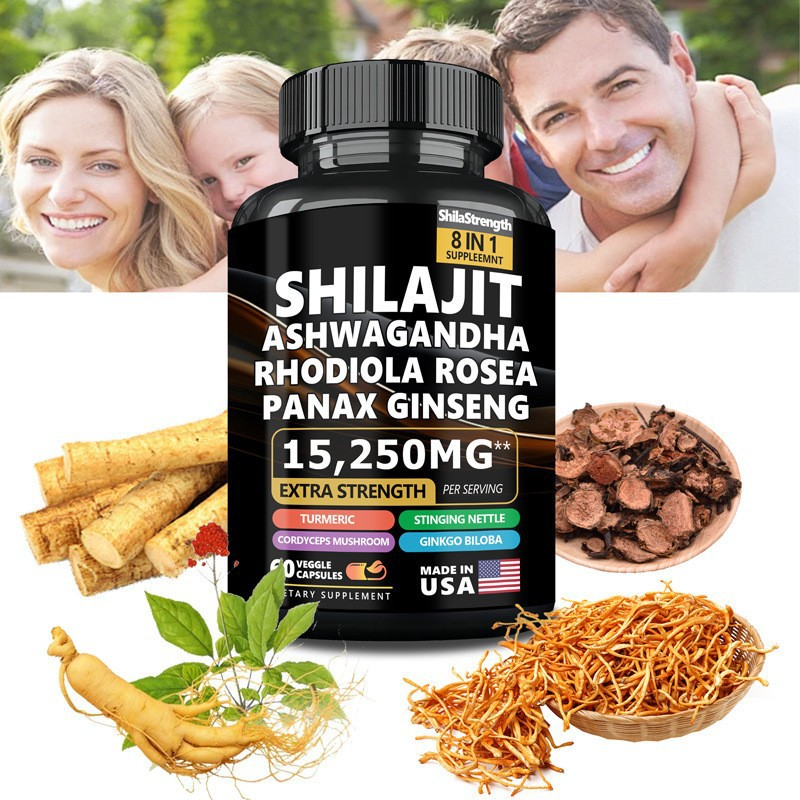 Capsule Shilajit și capsule de mușchi de mare pentru bărbați și femei