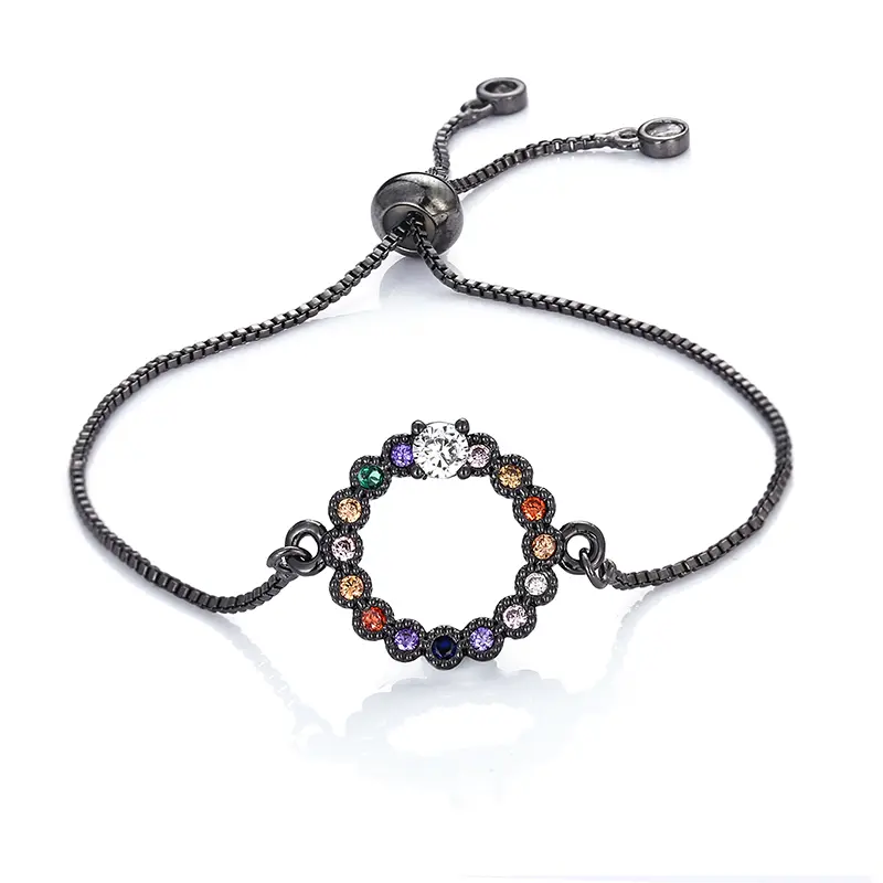 Brass Brass Micropaved Zircon Bracelet Full Of Diamonds