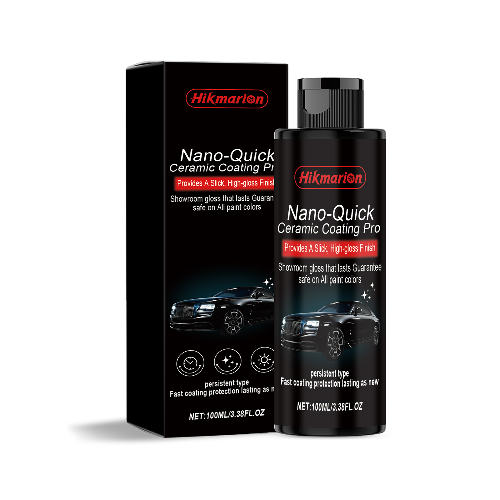 Car Surface Coating Polishing, Refurbishment, Brightening, Daily Cleaning And Maintenance, Nano Ceramic Coating Agent 100ml, 1 Box 3