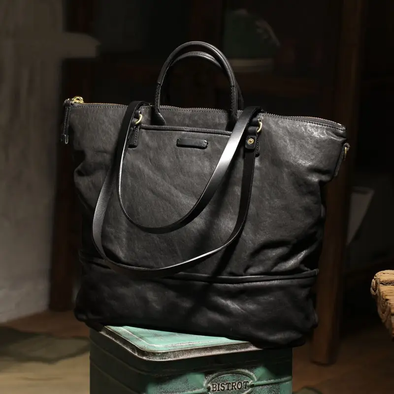 Daily Outdoor Large-capacity Travel Handmade Vegetable Tanned
