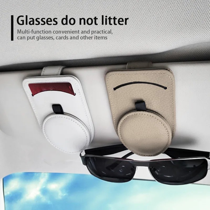 Car Glasses Holder Universal Sun Visor Eyeglasses Clip Sunglasses