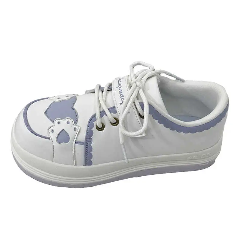 Thick-soled Bear Velcro Student Sneakers