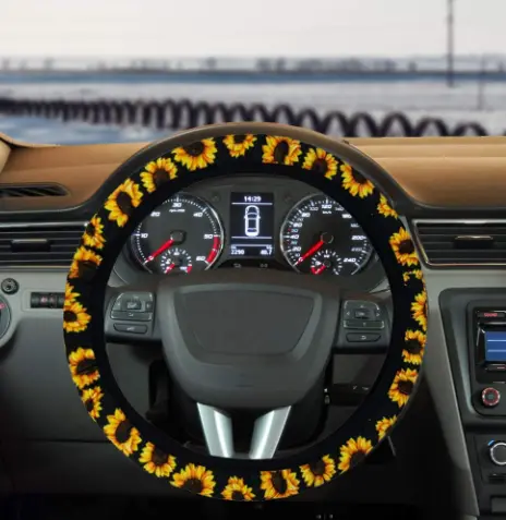 Sunflower Steering Wheel Cover Anti-slip Foreign Trade Keychain