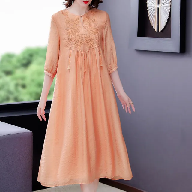 The Dress Is High end And Western Style In Summer To Cover The Belly And Look Thin Color 2Xl - Shop at LoveMi
