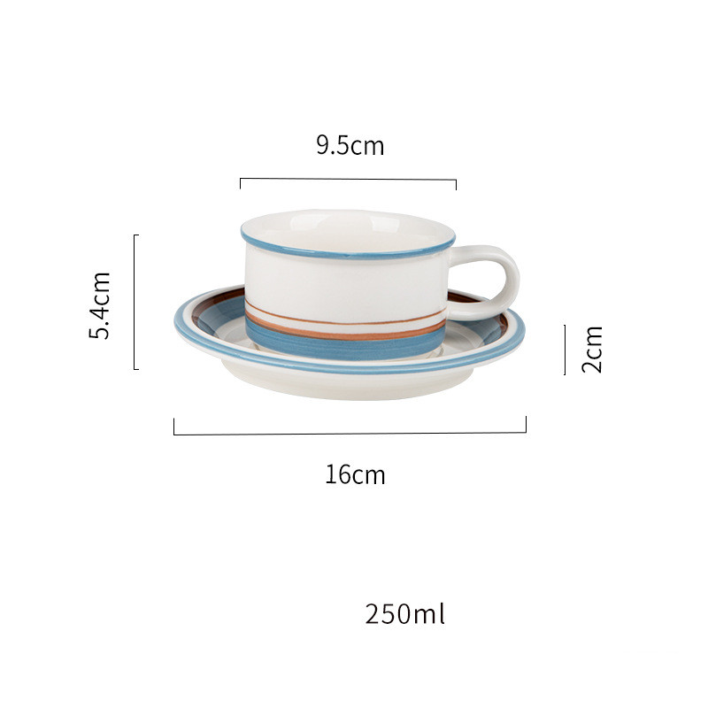 Line wide mouth cup and saucer