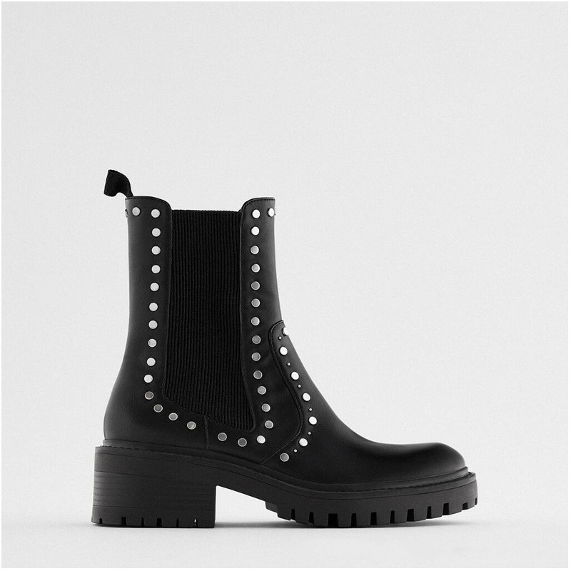 Title 6, Chunky Heel Martin Windmill Rivet Boots, stoere...