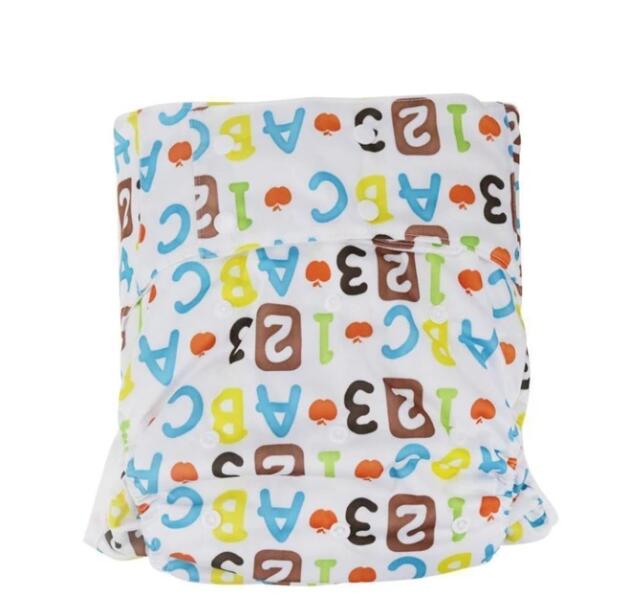 Adult Snap Button Cloth Diapers Printed Washable Breathable Care Products — foto 3