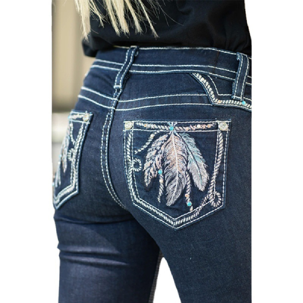 Women's New Slimming Printed Jeans
