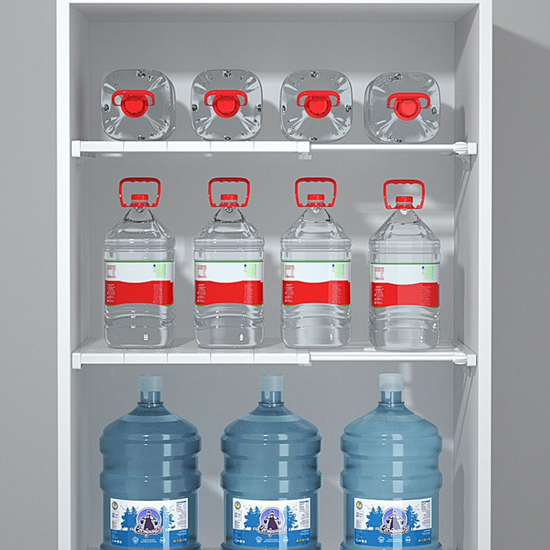 1 OR 2pcs Adjustable Extendable Closet Cupboard Storage Organizer Shelf Divider — image 5