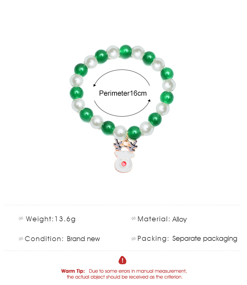 Christmas Handmade Beaded Bracelet Cartoon Dripping Oil