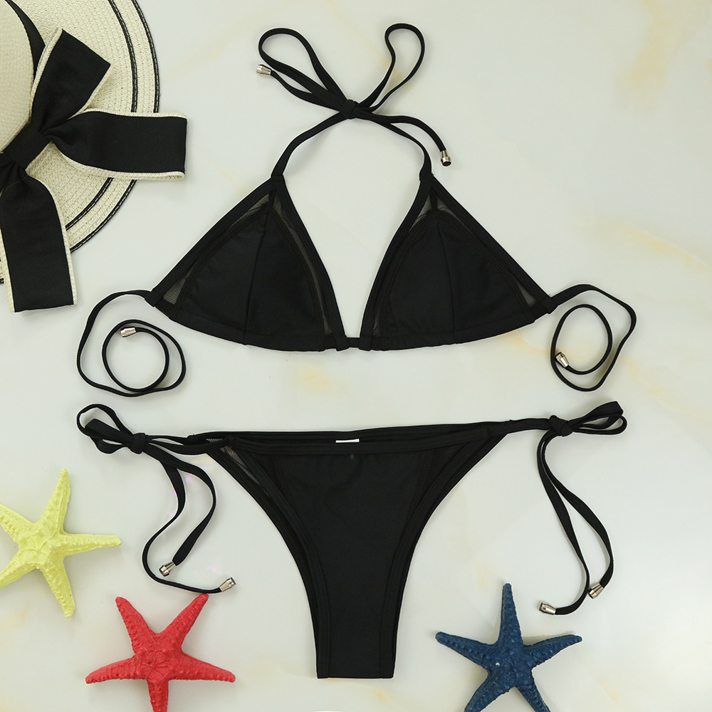 Title 6, Nieuwe nylon split mesh holle bikini. Geniet va...