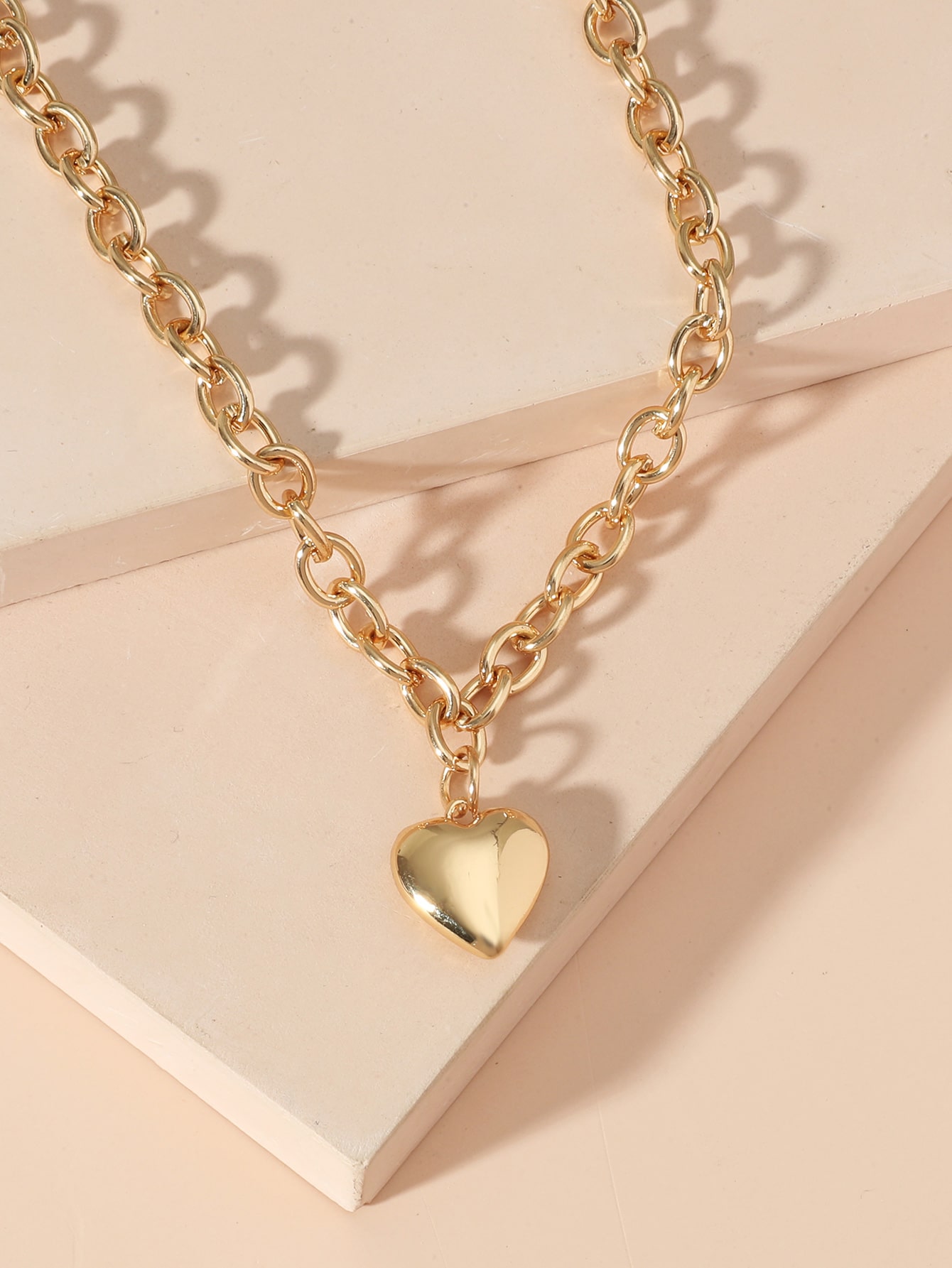 OT Buckle Gold Heart Necklace