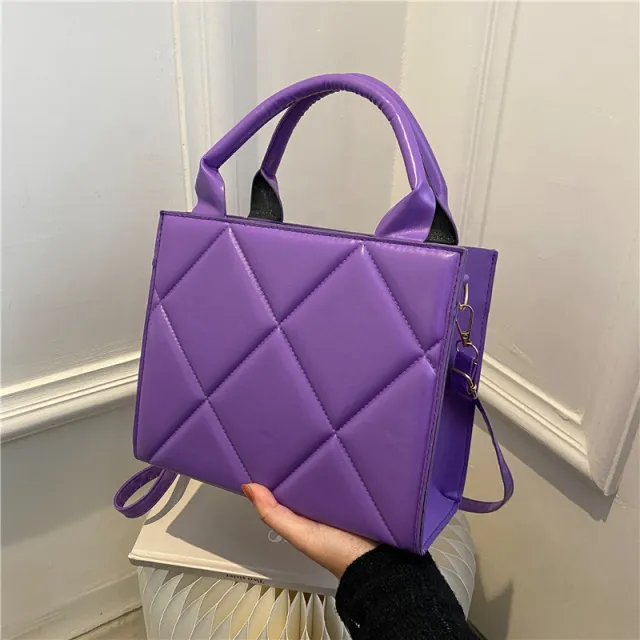 Ladies Fashion Personality Simple Small Square Bag Purple - Shop at LoveMi