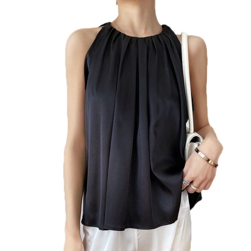 Satin Halter Sleeveless Sling