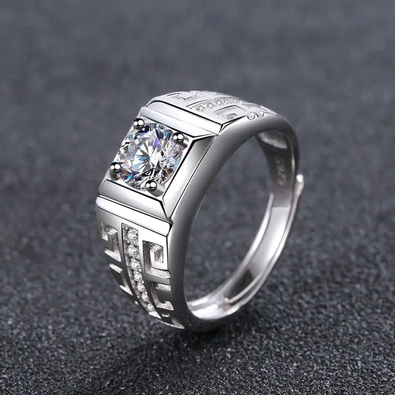 Sterling Silver Momulberry Stone S925 Fortune Character Ring
