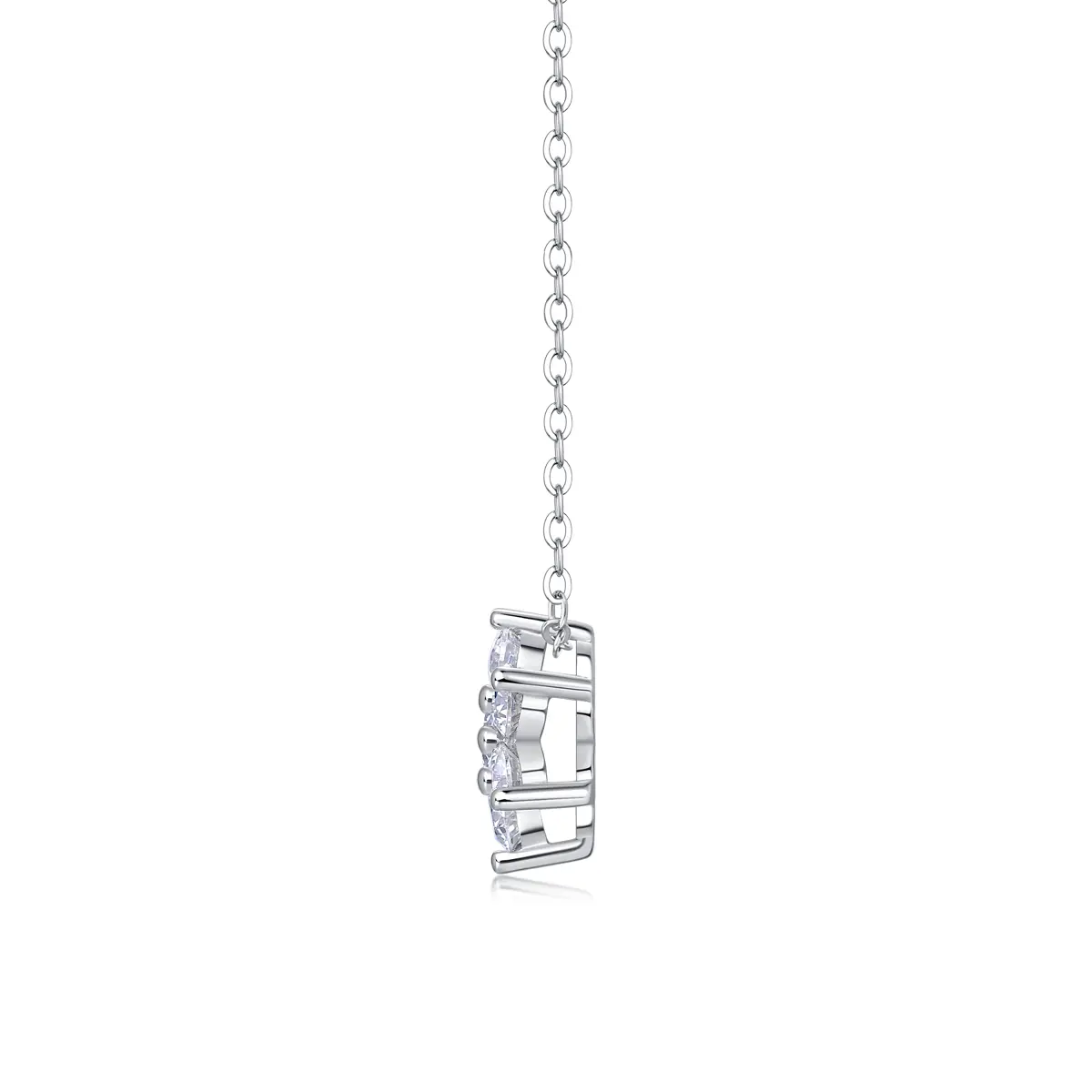 1Snowflakes Fluttering - A Fashionable And Luxurious Diamond Jewelry Pendant Set With Moissanite S925 Sterling Silver And Platinum Plating Prohibit Tk Sales
