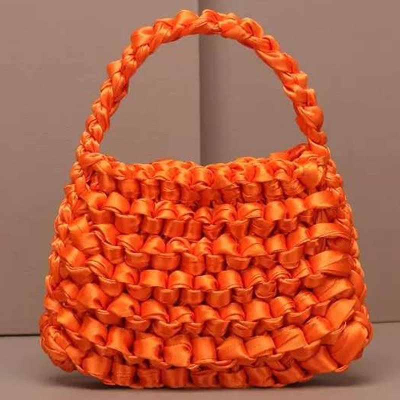 Handbag Hyuna Style Pure Color Ribbon Bag