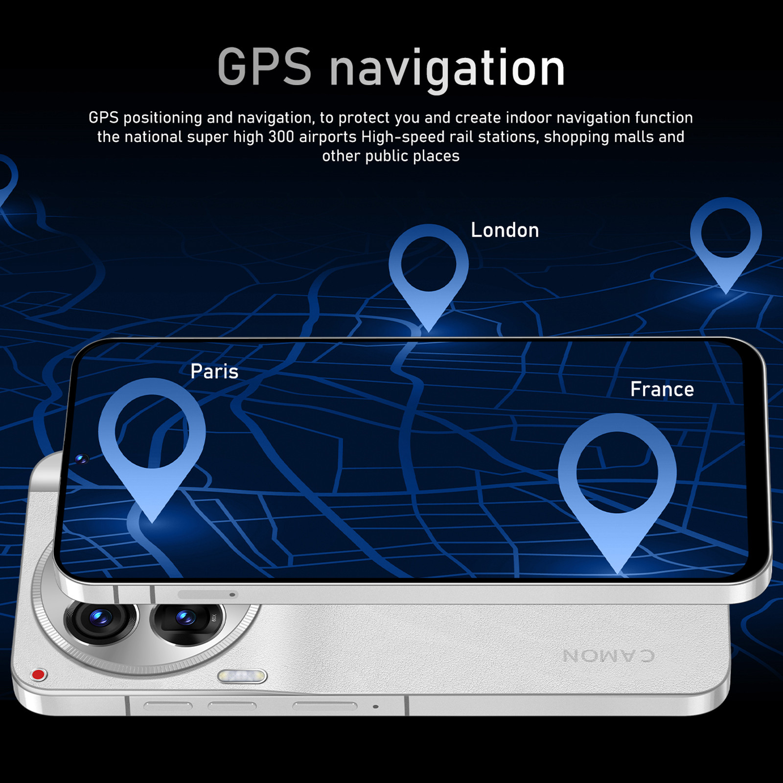 30 Pro Unlocked Phones, 6GB 128GB Smartphone, 6.5inch HD Screen Cell Phone, Android 14.0, 6800mAh Large Battery Mobile Phone, Dual SIM, Face ID, GPS