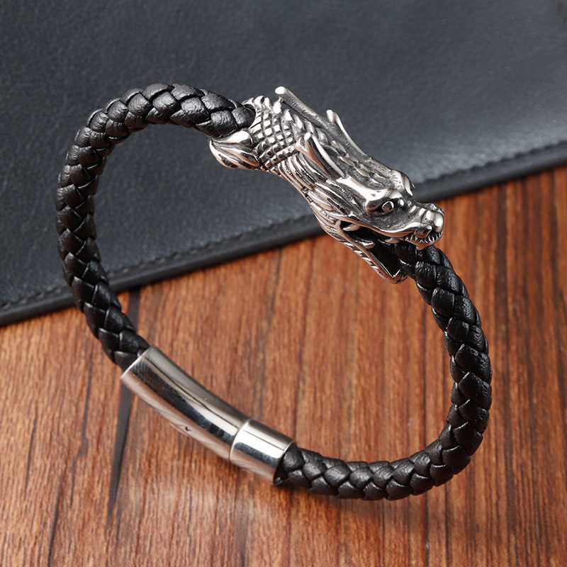 Men's Fashion Casual Leading Leather Woven Bracelet