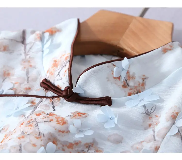 Women's Party Date Improved Cheongsam Slim Flower Dress