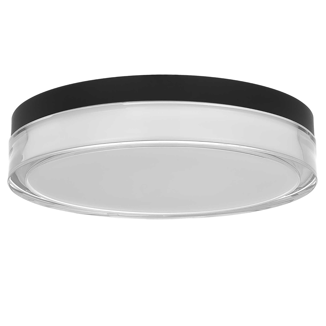 12-inch Black Inegrated LED Flush Mount