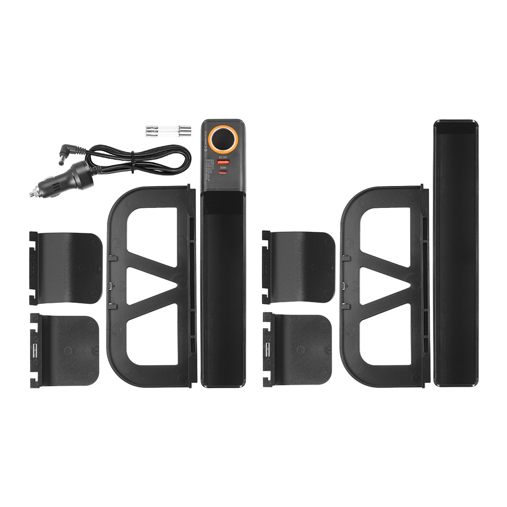 Rechargeable Seat Gap Storage Box Phone Holder Organizer Black Car Accessories — image 4