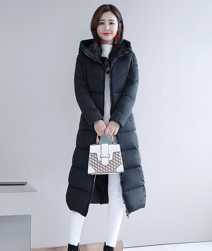 Women's Mid length Thickened Slim Down Padded Jacket Black - Shop at LoveMi