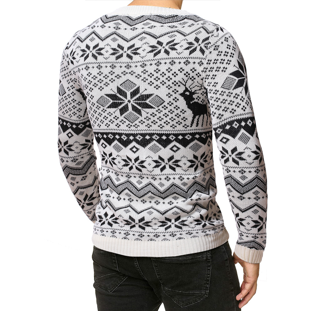 Snowflake Christmas Men's Crew Neck Sweater