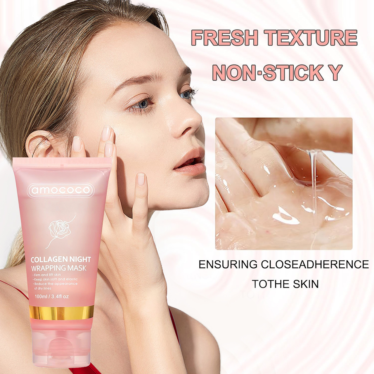 Only Supports Self Pickup With Waybill Collagen Night Wrapping Mask  Firm & Lift Skin, Keep Soft & Elastic, Reduce Dry Lines