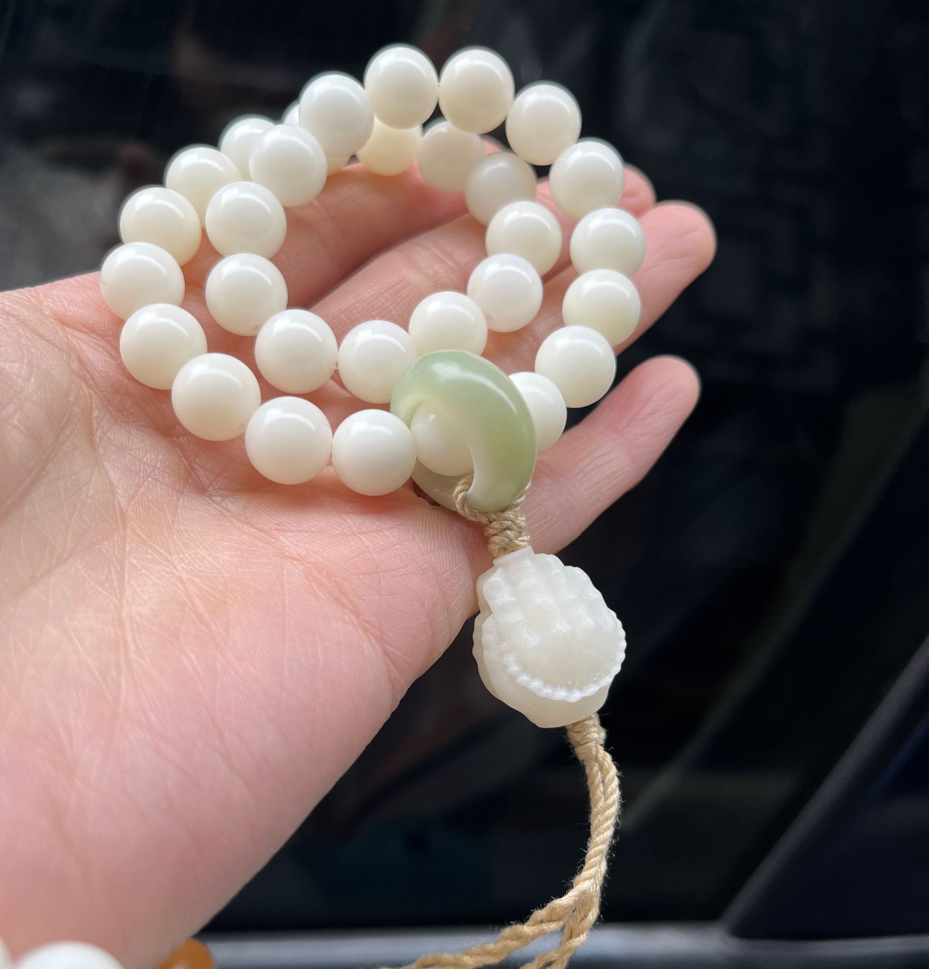 Bodhi Root Hand-held Rosary Bracelet Cotton Thread Root Ring