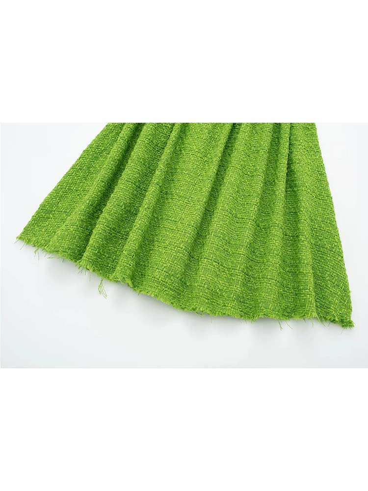 Fashionable Women's Spring Woolen Suspender Skirt