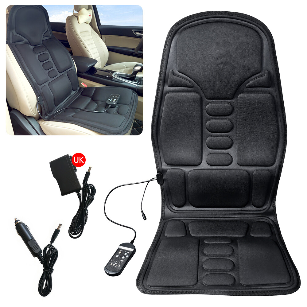 Massage Cushion Full Back Car Home Chair Seat Pad Mat 8 Modes Neck Heat Massager