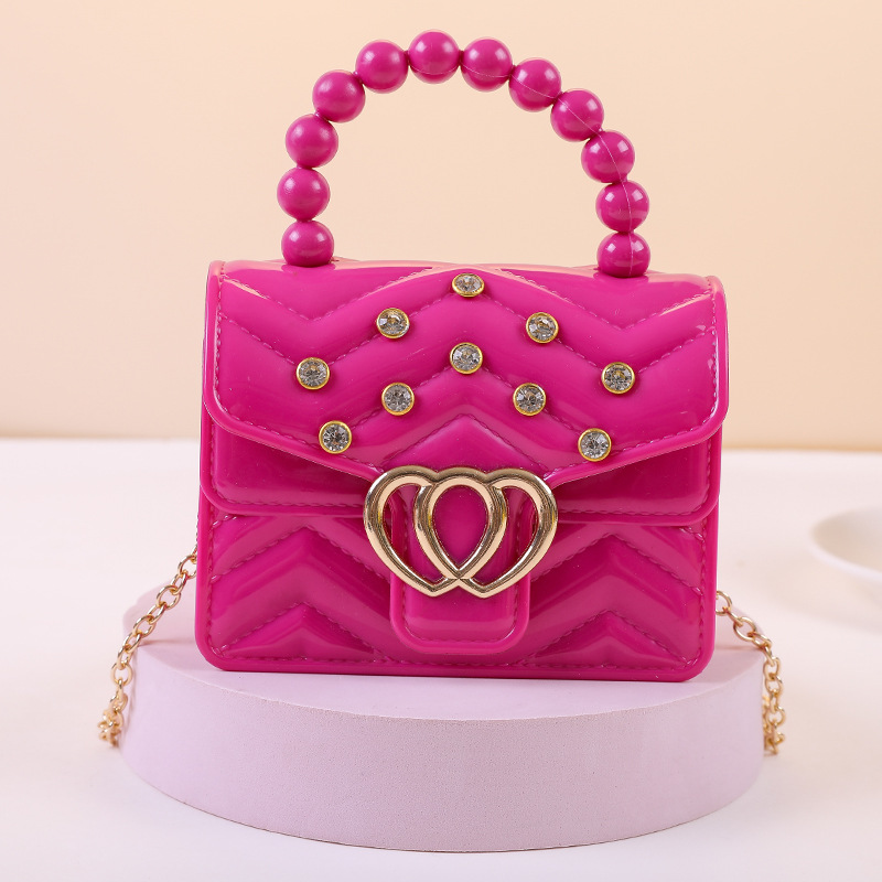 One Shoulder Messenger Mini Chain Key Pearl Jelly Bag — foto 7