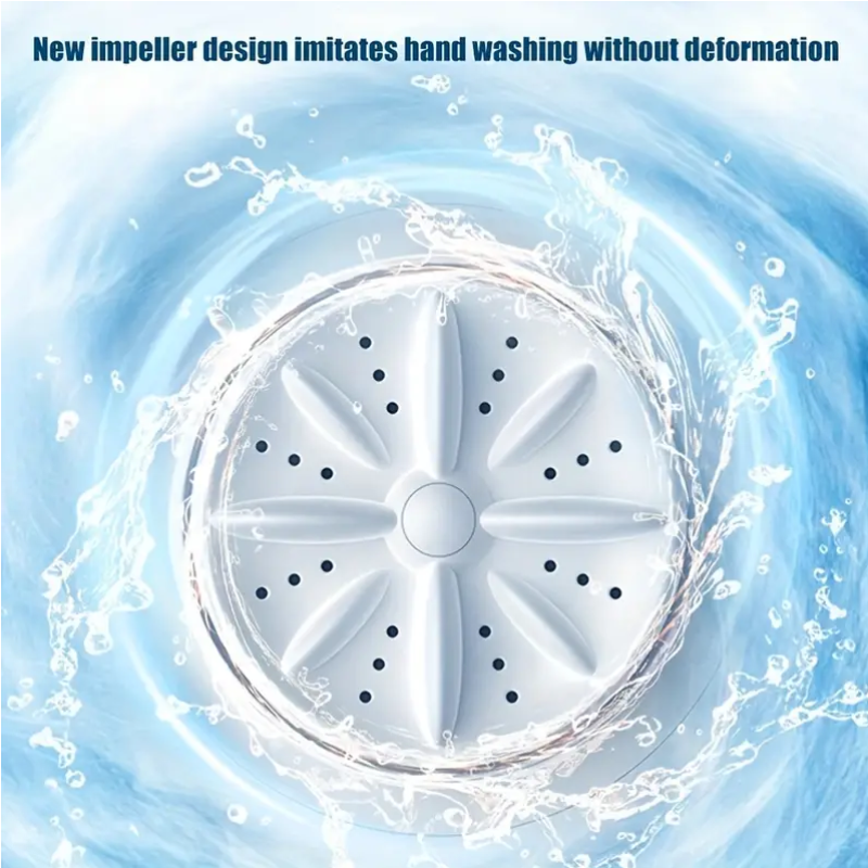 Portable Mini Washer, USB Rechargeable Cordless, 1.2L Capacity For Underwear, Socks & Baby Clothes, 3 Cleaning Modes, Quiet & Compact For Travel, Dorm, Apartment