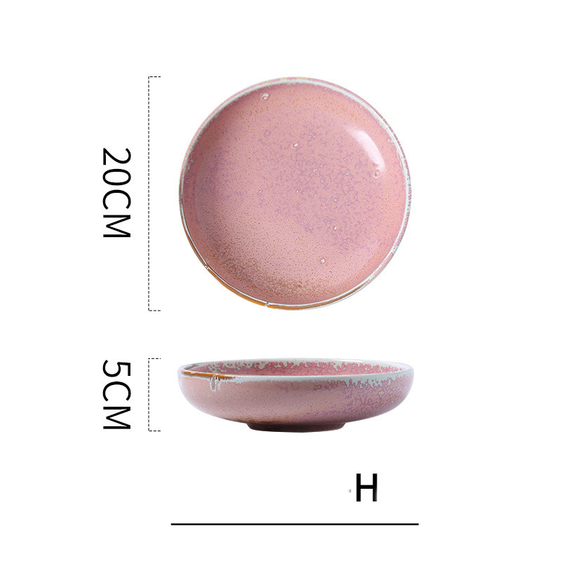 7.8inch pink round bowl