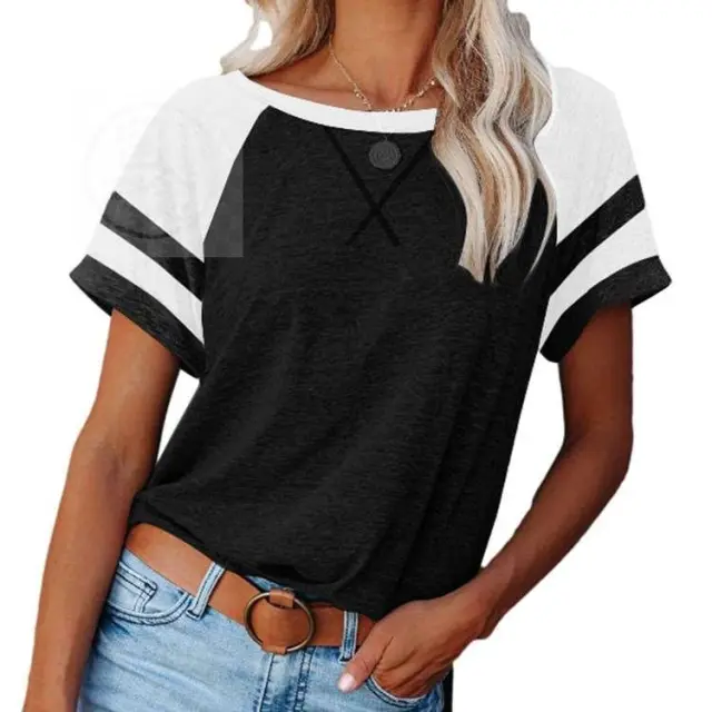 Camisole Women's Top V Neck Striped Loose Button Black - Shop at LoveMi
