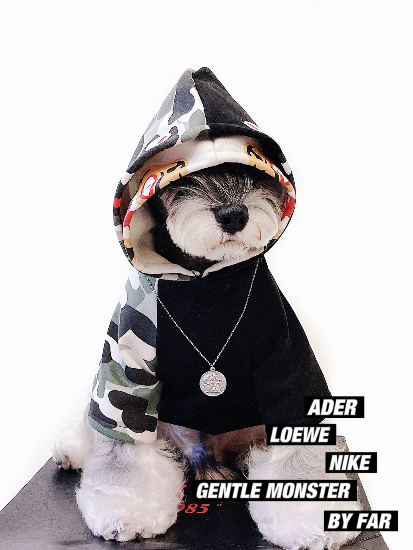 Double Hat Stitching Camouflage Pet Sweater