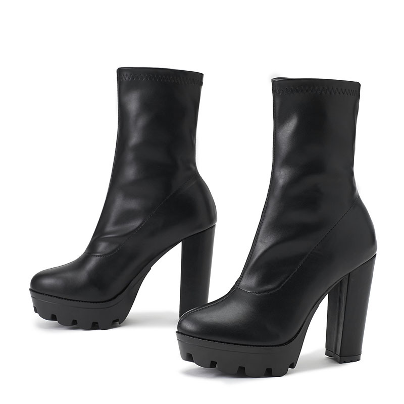 Sexy Water Platform Heightening And Slimming Women's Boots Black - Shop at LoveMi