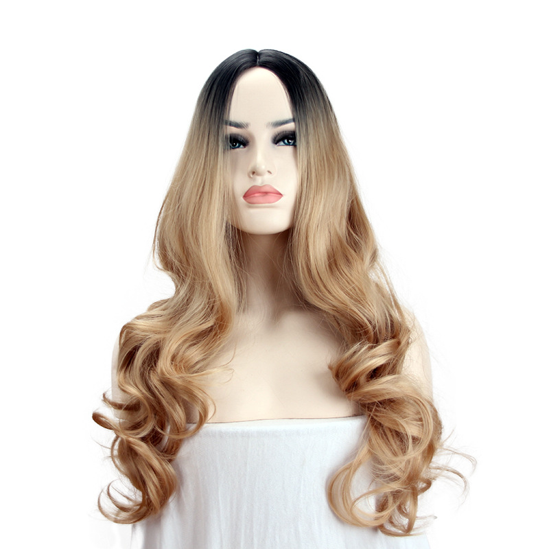 European And American Women's Wig Gradually Dyed In The Long Hair — foto 4