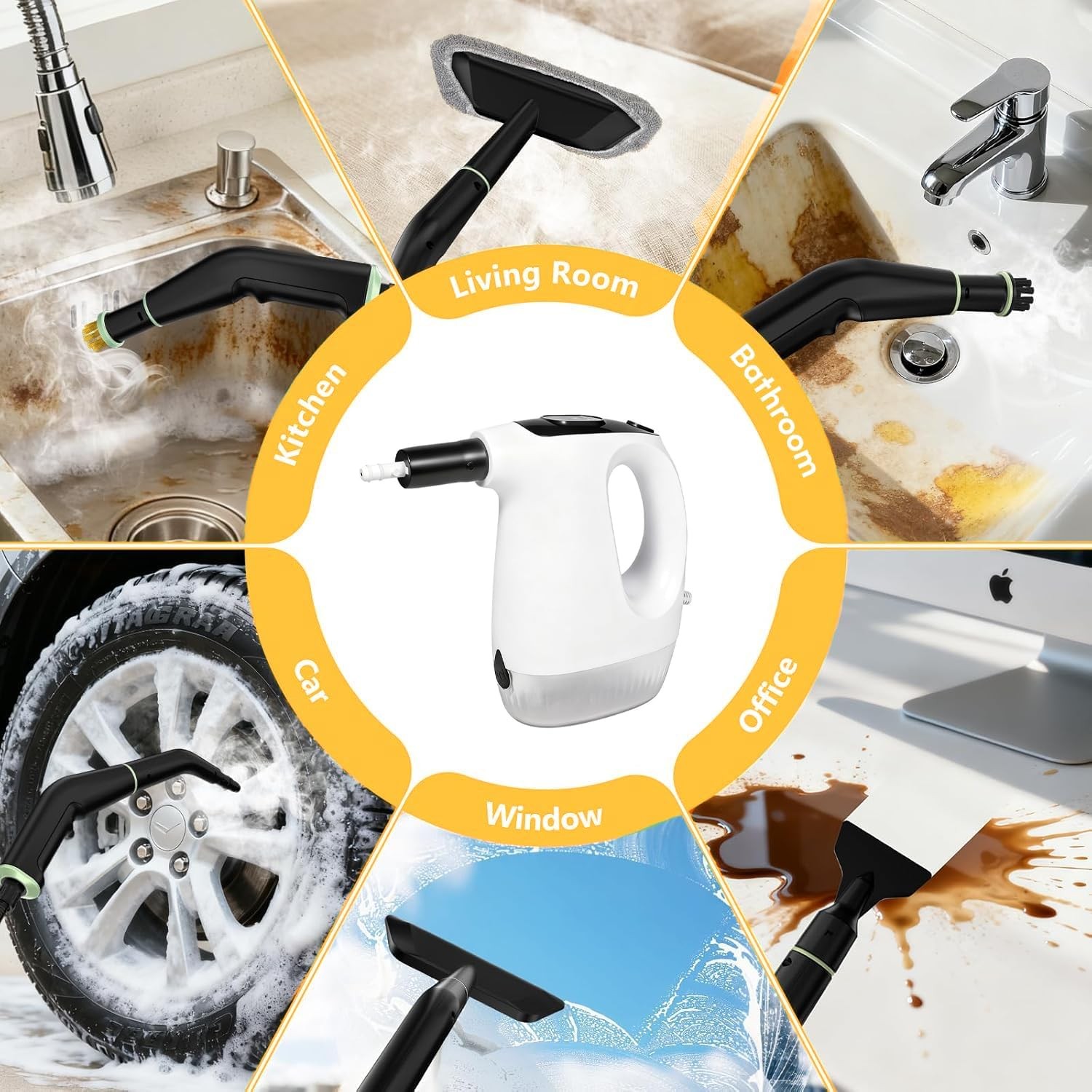 Handheld 10 In 1 Steam Cleaner - Portable With Mop - Steamer Clea — image 8