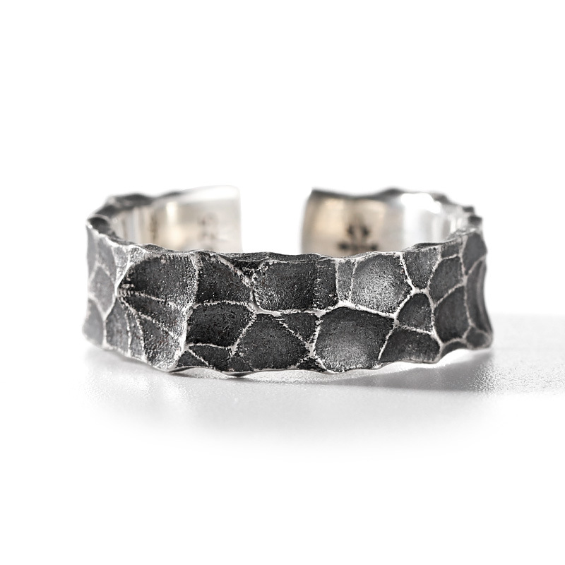 Title 5, Sterling Silber Hammer Ring Herrenmode