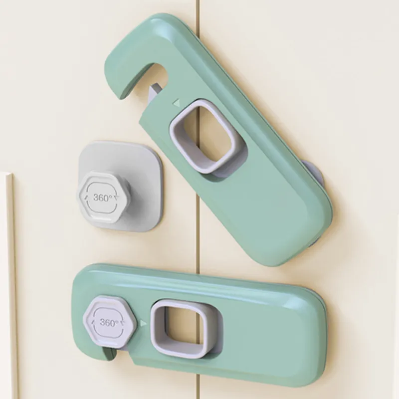 Home Refrigerator Lock Fridge Freezer Door Catch Lock Toddler Kids Child Cabinet Safety Lock For Baby Safety Child Lock – image 2