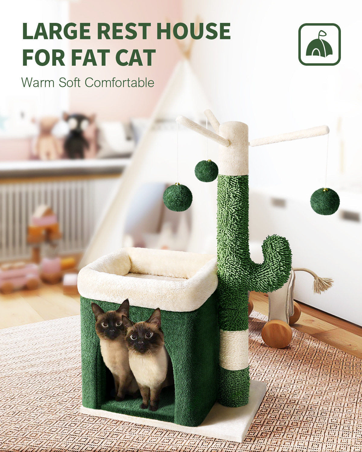 Title 5, Cactus Cat Climbing Frame Toy Sisal Column