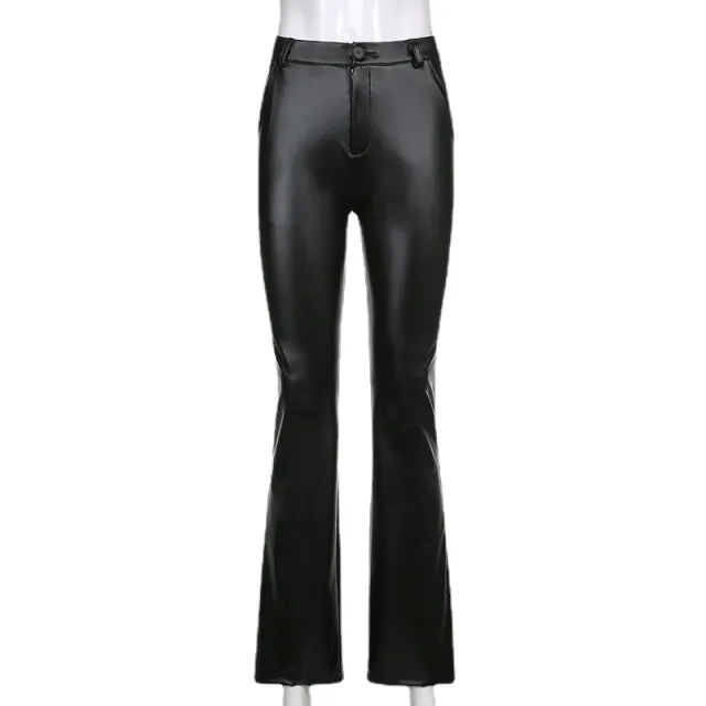 Korean Style High Waist Micro Flared Pants Black - Shop at LoveMi