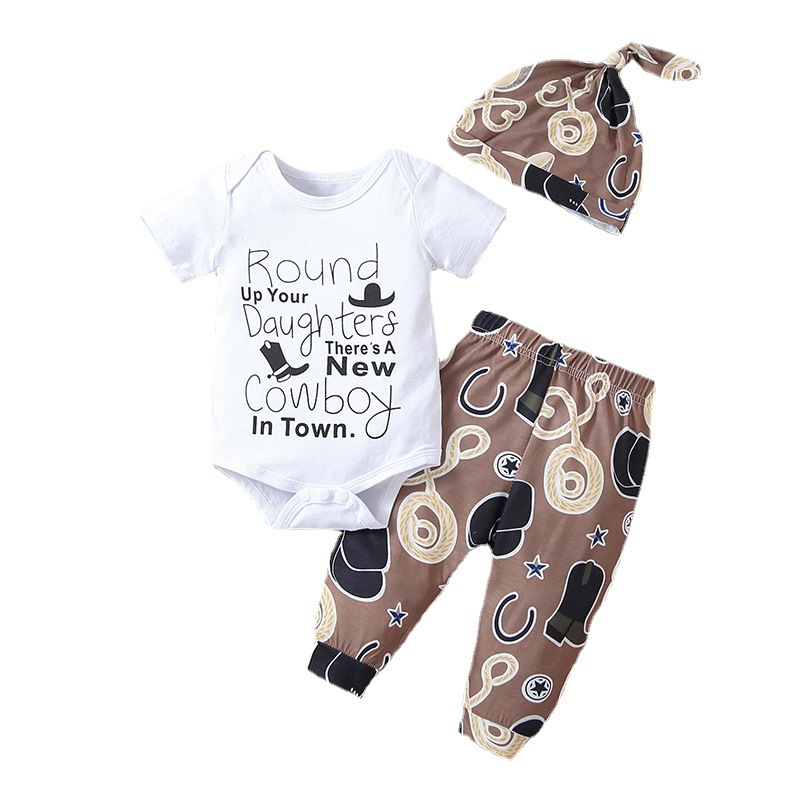 Summer Toddler Letter Short Sleeve Creeper - 2