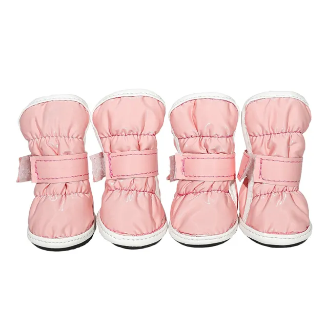 Winter Pet Dog Shoes Teddy Bichon Schnauzer Small Dog Dog Snow Boots Waterproof And Antifreeze Foot Cover Pink - Shop at LoveMi