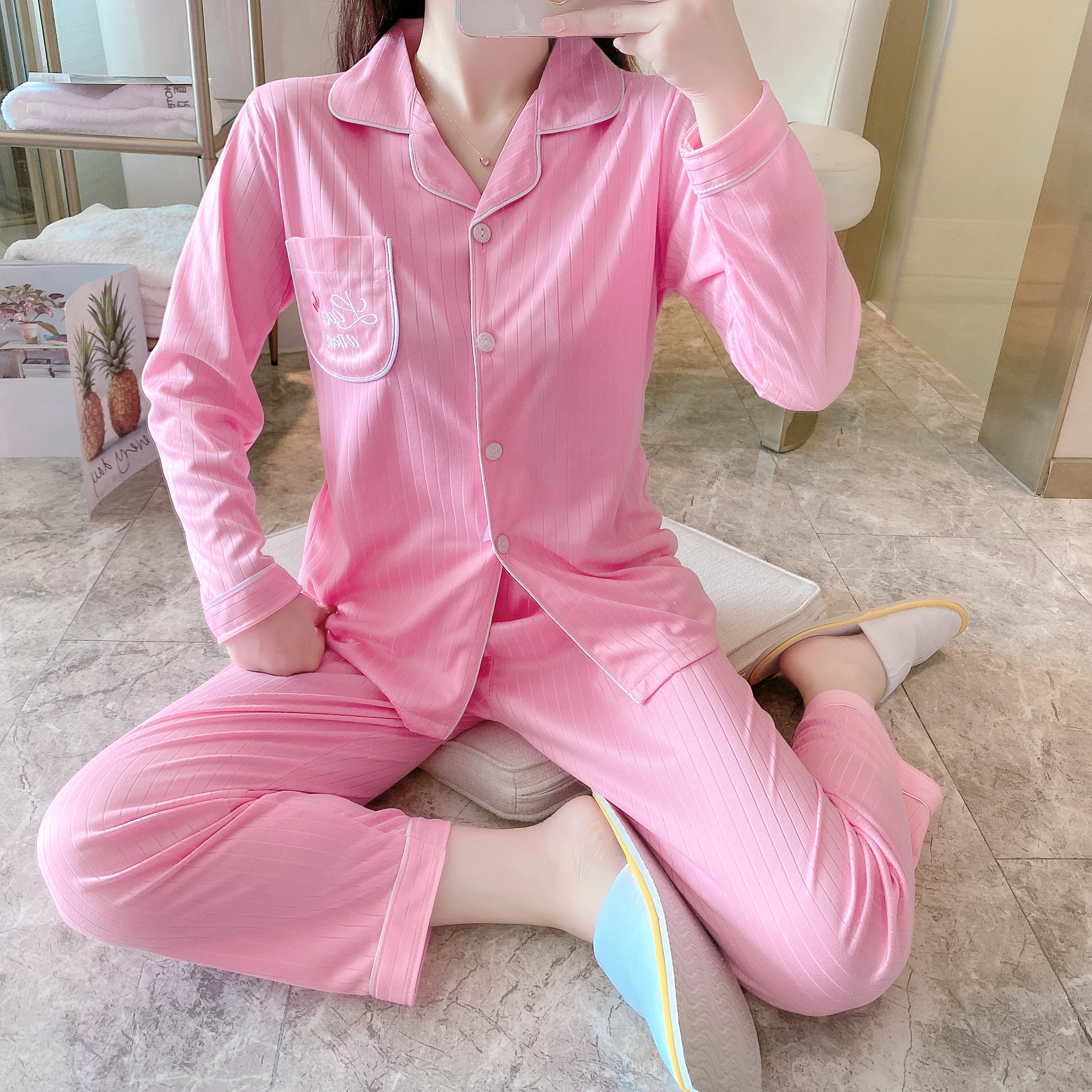 Title 13, Two-piece pajamas with pure cotton buttons