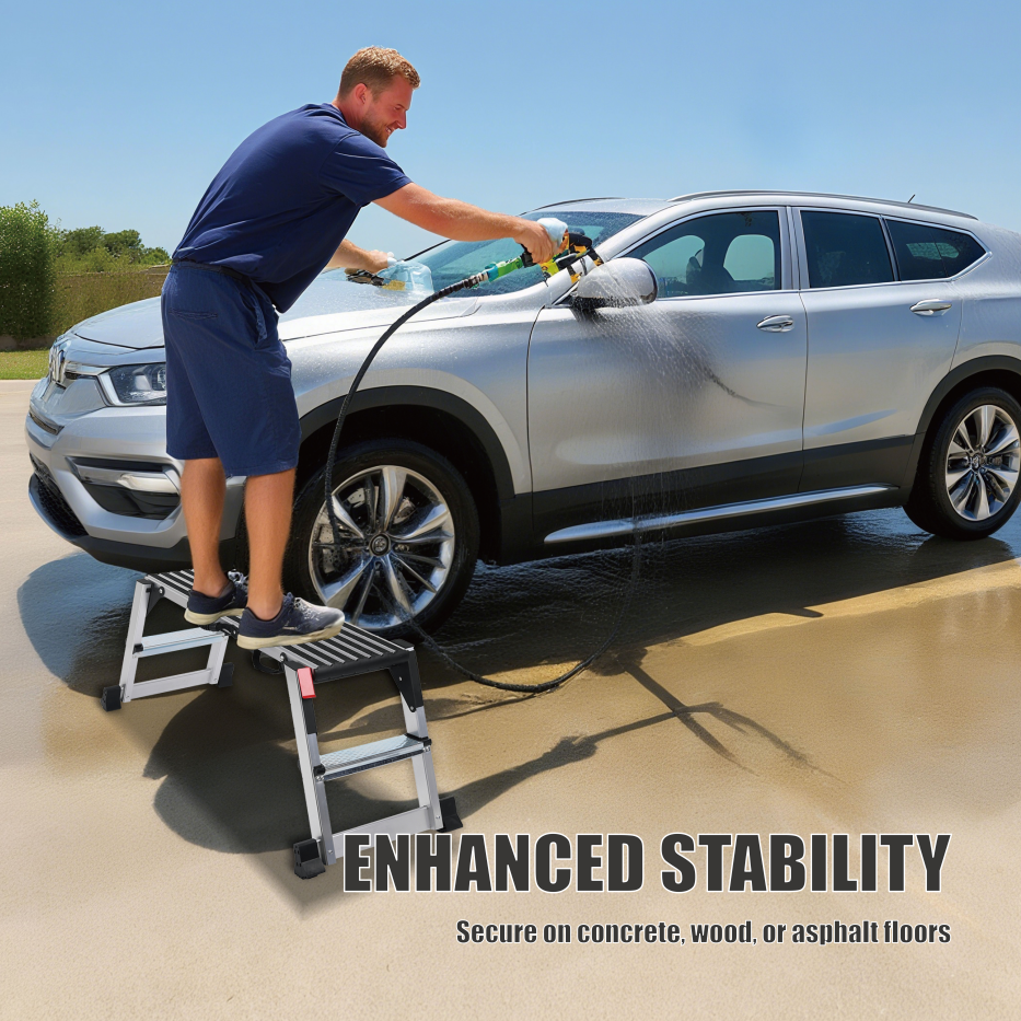 Folding Work Platform, Aluminum Drywall Stool Ladder, 660 Lbs Load Capacity... 9